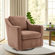 Charitini Big Removable Wide Full Back Fabric Upholstered Swivel Armchair