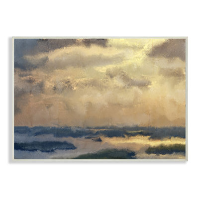 " Painted Neutral Morning Sky Abstract " by Kimberly Allen