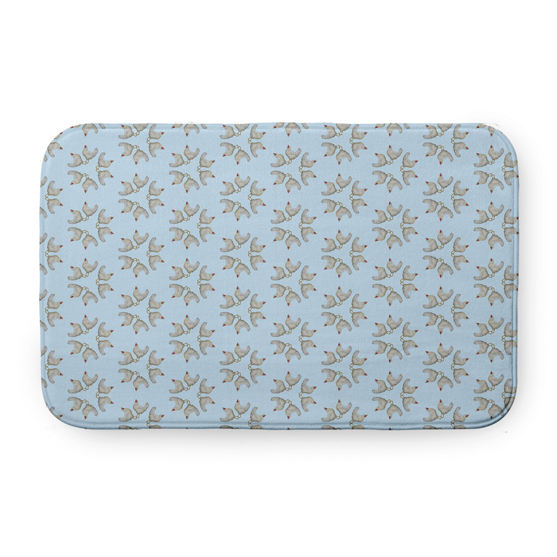 Tapis de bain Funky Junky, Bleu, L 21 po x L 34 po