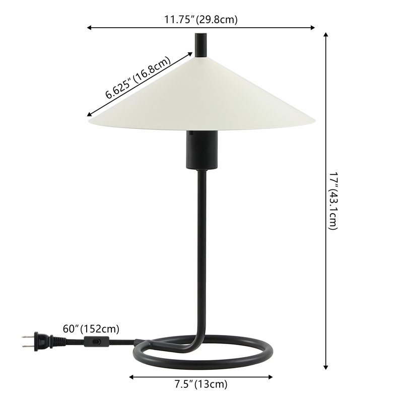 Khlo 17" Table Lamp, Cream