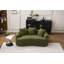 Canapé à compression, style moderne courbé pour petits espaces et appartements, chenille 30D sans assemblage, 3 coussins décoratifs