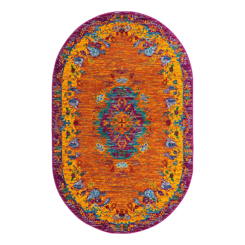 Niceto Indoor Rug, Oval 5'3" x 8'