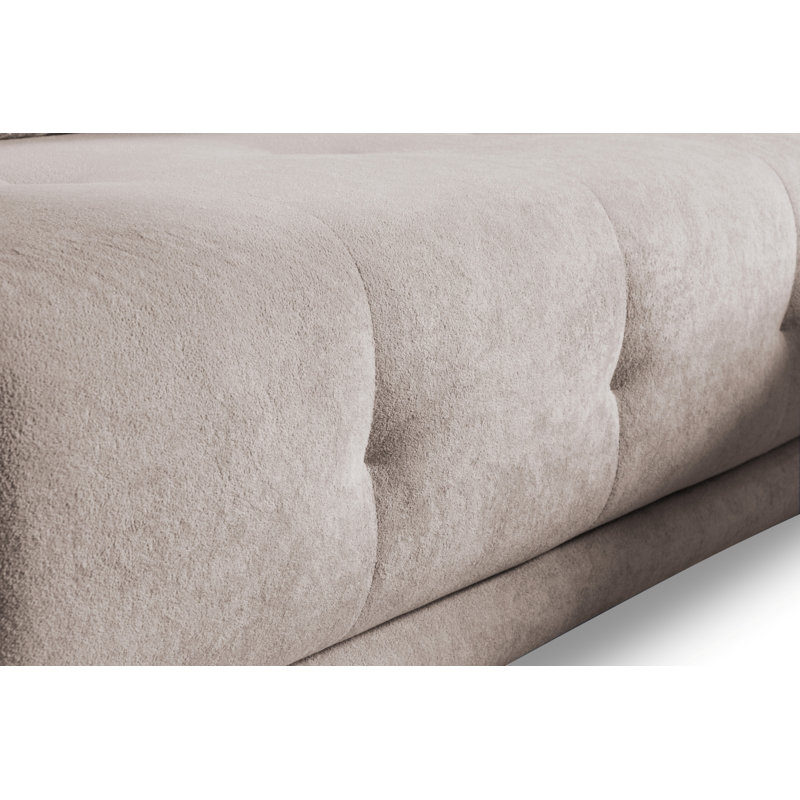 Tapani 4 Seater Velvet Sofa Bed, BEIGE