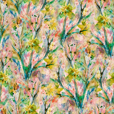 Floral Seamless Pattern by Geraskina Taisiya - Wrapped Canvas Print