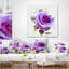 Aquarelle rose mauve avec feuilles - coussin à imprimé floral-30744464-30744461