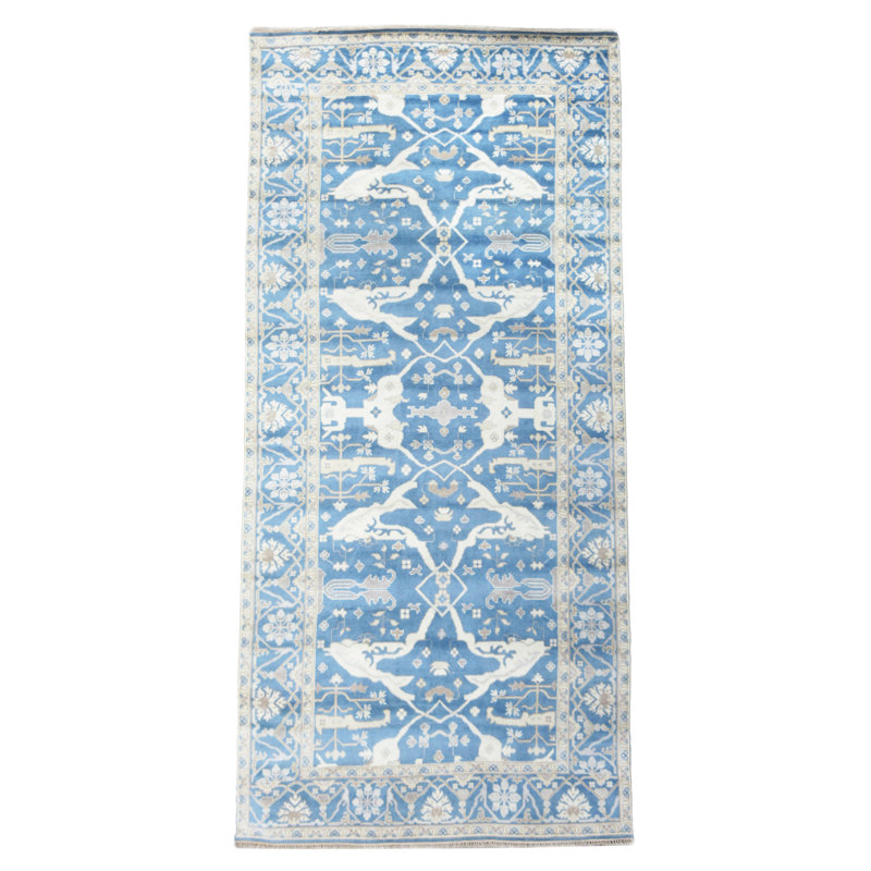 8X16 Blue Oushak Gallery Runner