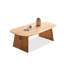 Burlywood Solid Wood Rectangular Coffee Table