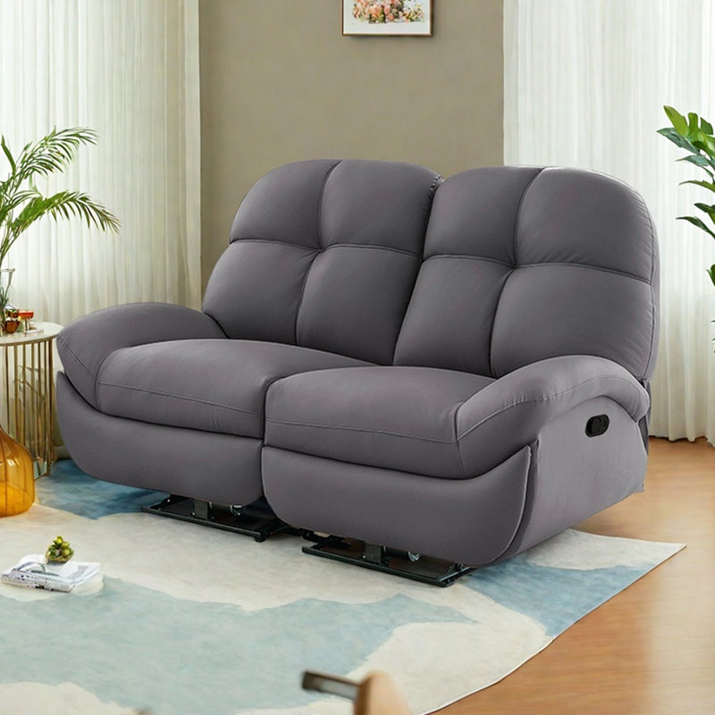Manual Ergonomic Casual Double Function Recliner, Gray
