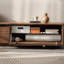 Meuble télé de salon en bois massif de style japonais-107827229