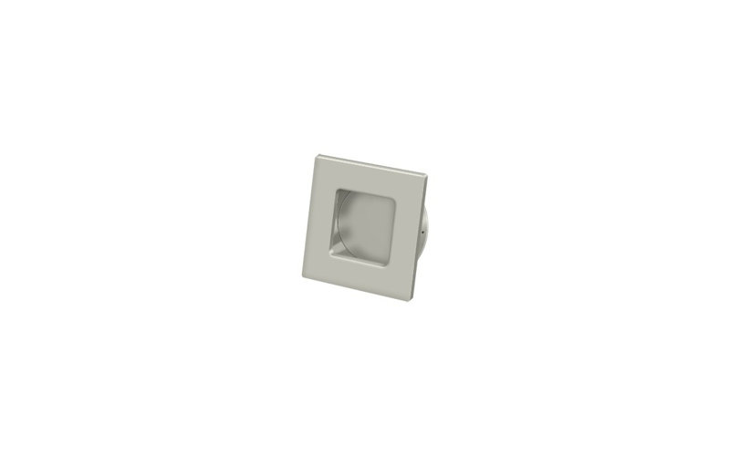 Deltana FPS234U3-UNL Flush Pull, Square, HD, 2-3/4" x 2-3/4", Solid Brass in Unlacquered Brass, Brushed Nickel