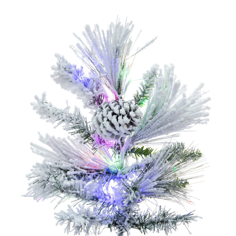 9' H Lighted Artificial Pine Christmas Tree