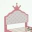 PU Leather Princess Bed with Tufted Headboard-106762666