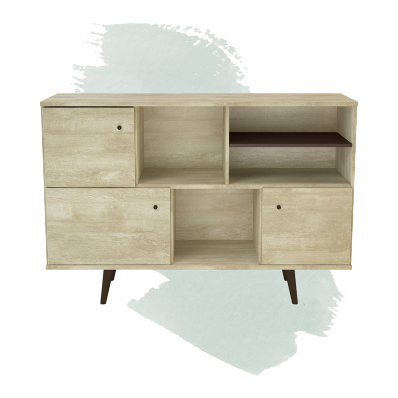 Table buffet large de 53 po Devanta, Beige patiné