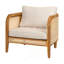 Chaise avec accoudoirs d'extérieur rembourrée, ensemble de 2