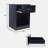 Bayhills 2 pcs nightstand with Drawers, File Cabinet Storage with Sliding Drawer and Shelf(Black)