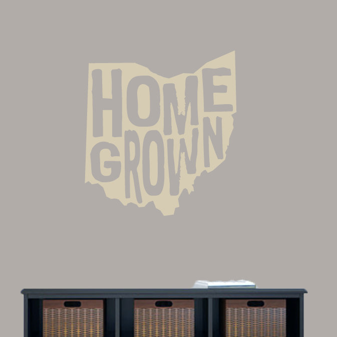Décalcomanie murale ohio maison, Beige