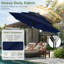 3 m 3-Tier Solar Patio Umbrella,32 LED Lights Patio Table Umbrellas With Tilt And Crank,8 Sturdy Ribs For Market, Beach, Pool, Garden, Deck, Backyard-1794199853