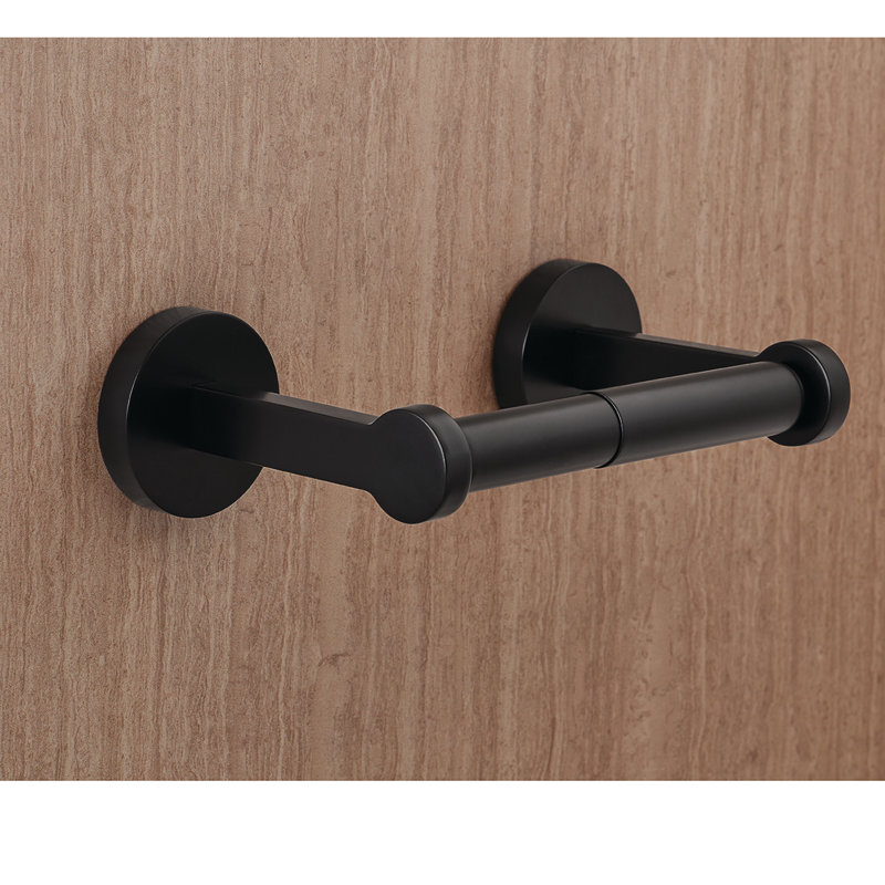 Vector Wall Mount Toilet Paper Holder, Matte Black