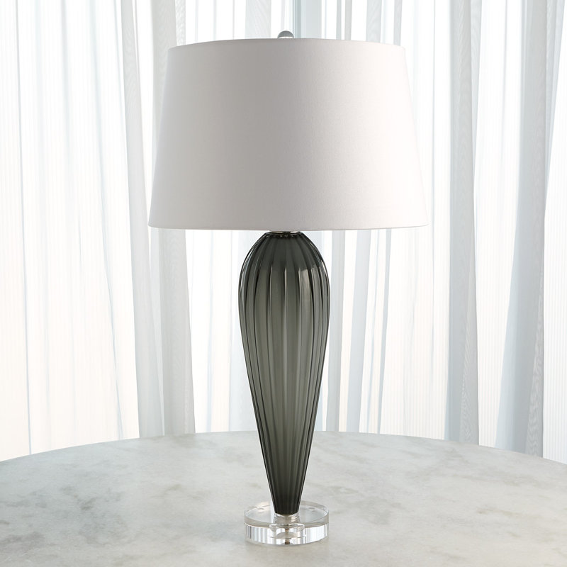 Lampe en verre Teardrop - gris