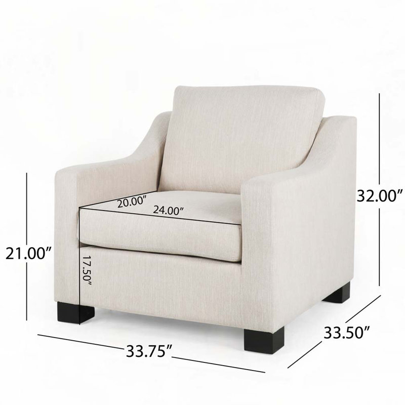 Fauteuil club rembourré, Beige
