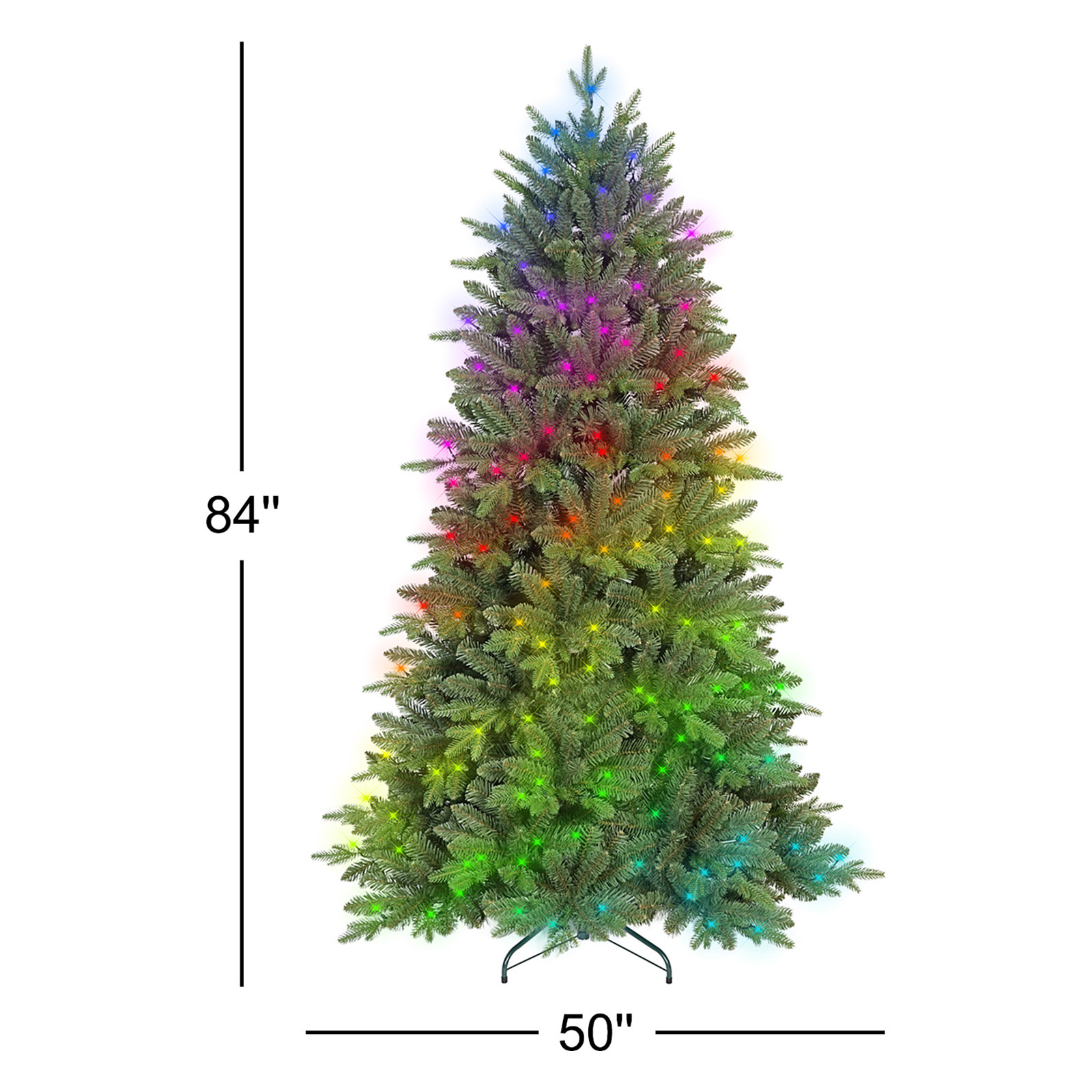 7' Pre-Lit Spruce Christmas Tree