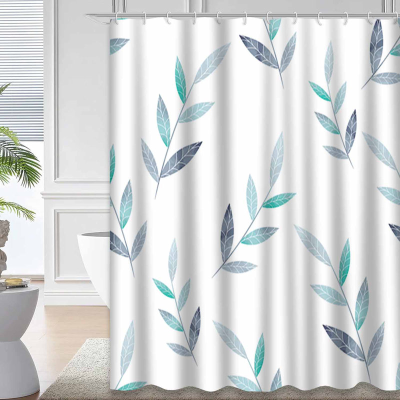 Rideau de douche Blue Blossom Spring Flowers, L 72 po x l 84 po