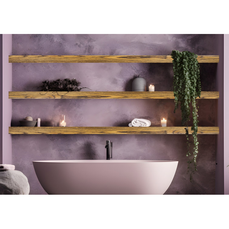 Emerald Lee 3 Piece Oak Floating Shelf