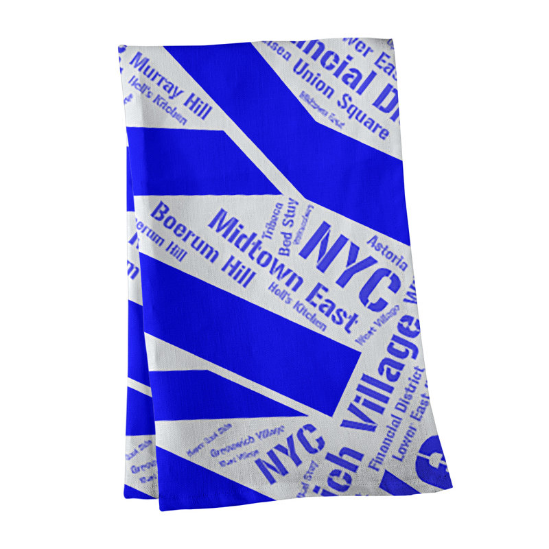 Cotton Tea Towel Kitchen Towel, Blue, Denver