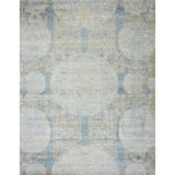Geometric Area Rug in Beige/Blue/Ivory