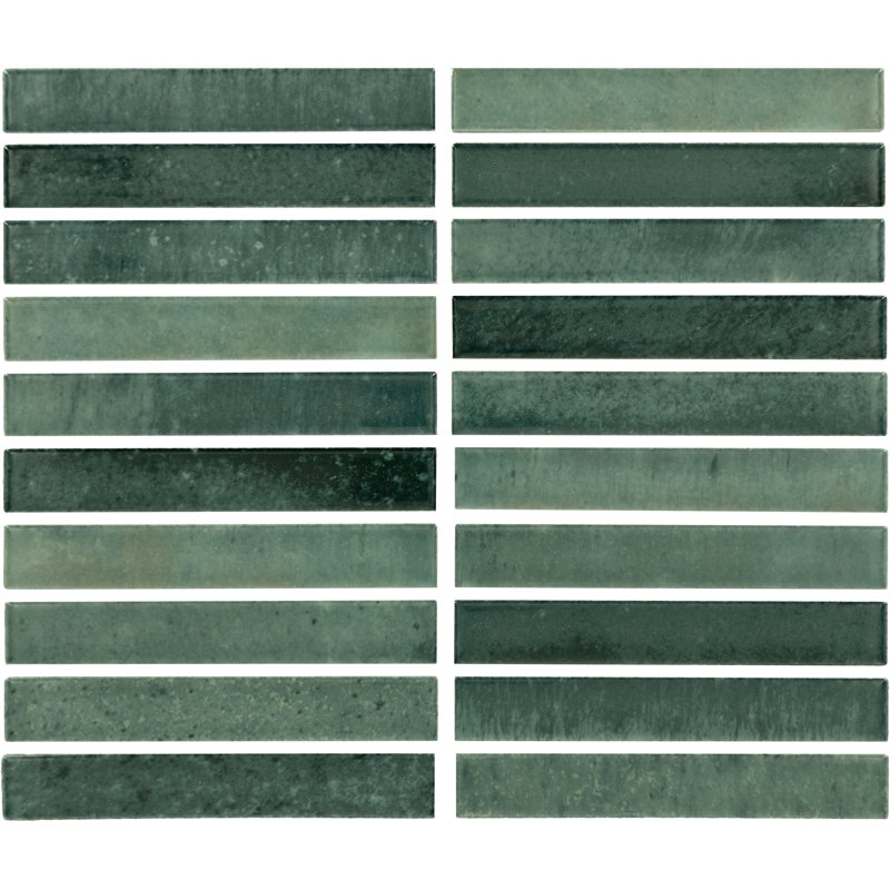 Daltile Miramo 1" x 6" Ceramic Straight Joint Wall Mosaic (10 PCS Per Carton) (8.30 SQFT Per Carton), Reef