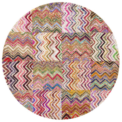 Anaheim Hand Tufted Wool/Cotton Geometric Rug in Beige/Brown