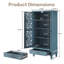 Armoire décorative vintage en bois sculpté à 2 portes avec tiroir et pieds en bois massif Vintage-908055662