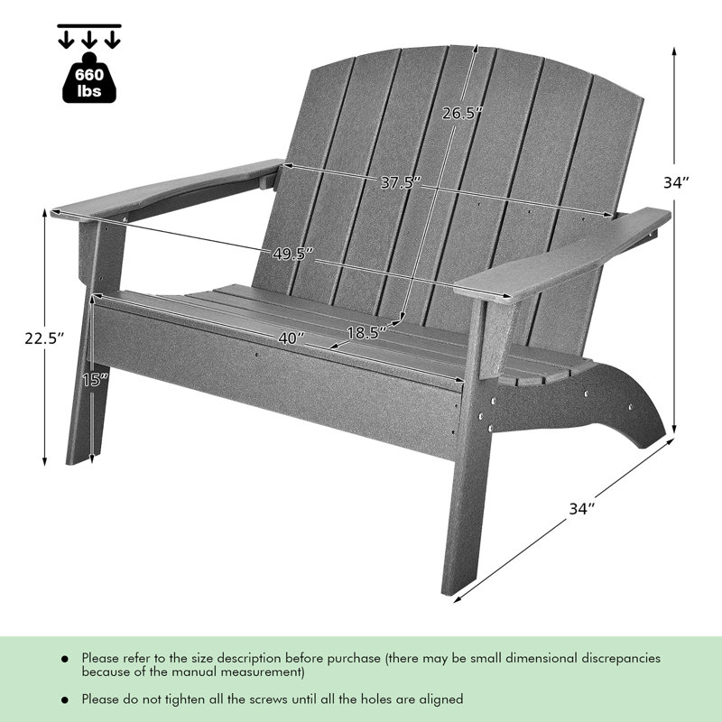 Adalius Outdoor Adirondack Chair