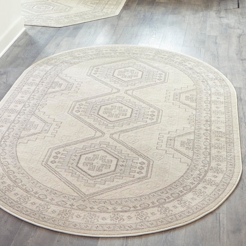 Oriental Area Rug, Oval 160cm x 243.8cm