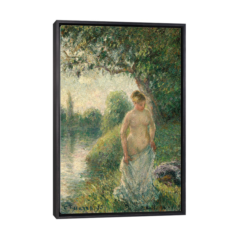 The Bather - CPI98, H 40 po x l 26 po, Impression sur toile flottante sans passe-partout, Noir patiné