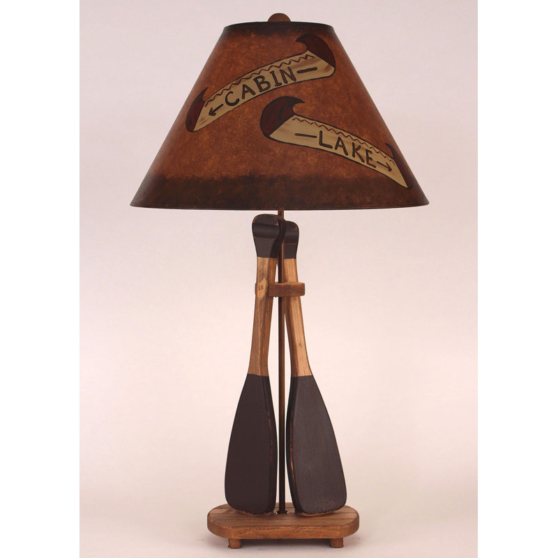 Paddle Solid Wood Table Lamp