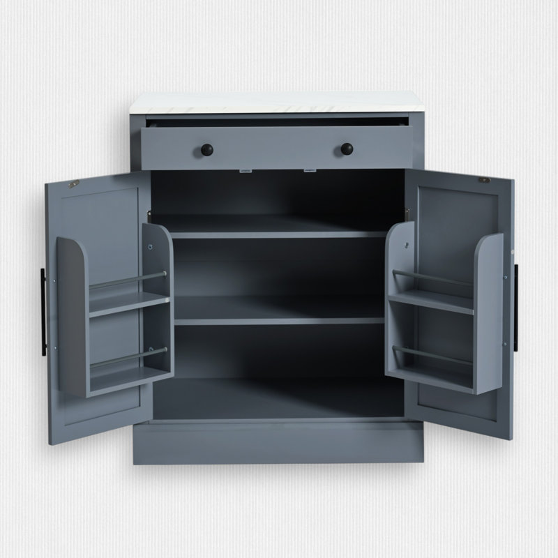 Buffet 28,7 po (ensemble de 2), Gris
