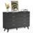 47.2" Long 8 Drawer Dresser For Bedroom, Modern Chest With Fluted Detailing, Stylish Storage Organizer With Gold Handles For Living Room, Hallway, Or Closet-53725715