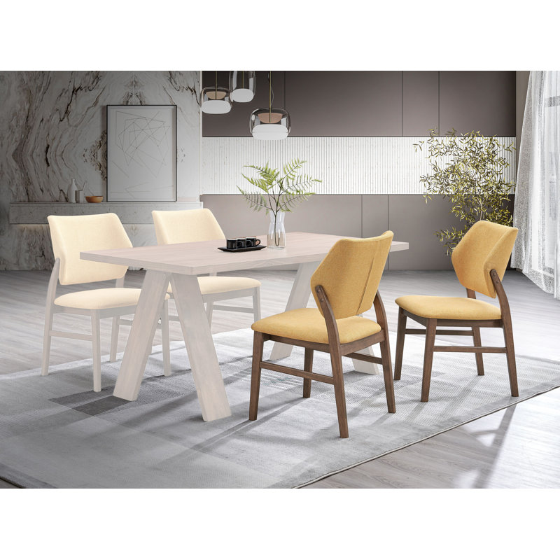 Metzler Side Chair (set-2), Jaune