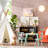 Lollipops and Roses Faux Fur Throw Pillow-55081233