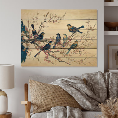 Multicolor Birds On Plum Blossoms Tree VI " Multicolor Birds On Plum Blossoms Tree VI "