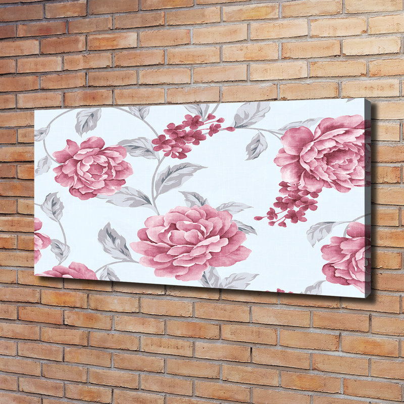 Peonies - Wrapped Canvas Print, 60cm H x 120cm W