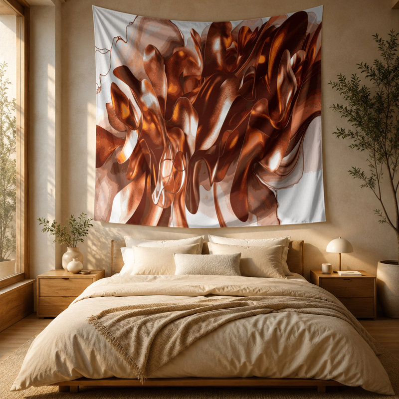 Tapisserie murale aquarelle abstraite 9, 51" x 60"