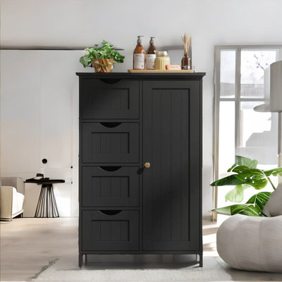 Anber Industrial Kitchen Baker's Rack With Storage Shelves and Cabinet