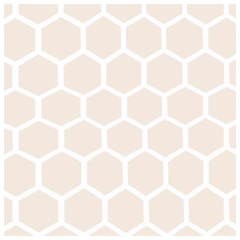 Tapis de bain beige à motif hexagonal, 34in W x 21in L