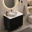 Meuble-lavabo autoportant 30 po avec lavabo, grande vasque de rangement pour salle de bain moderne, lavabo une pièce sans drain et robinet, KD