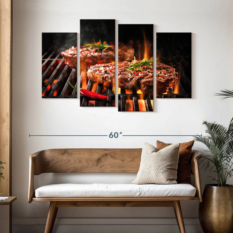 Yarlin Sizzling Beef Steaks, 32" H x 52" W