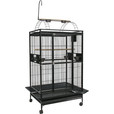 Chylie 75'' Play Top Floor Bird Cage with Wheels