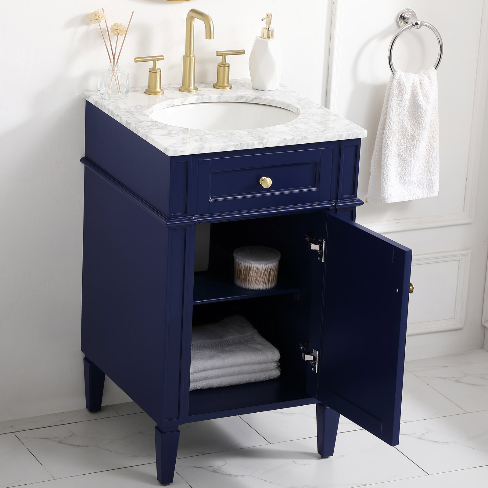Rivers 21'' Single Bathroom Vanity, Blue