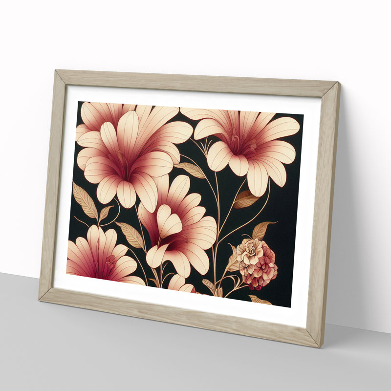 Stimulating Flowers - Framed Print, 46cm H x 64cm W x 2cm D, Oak Framed